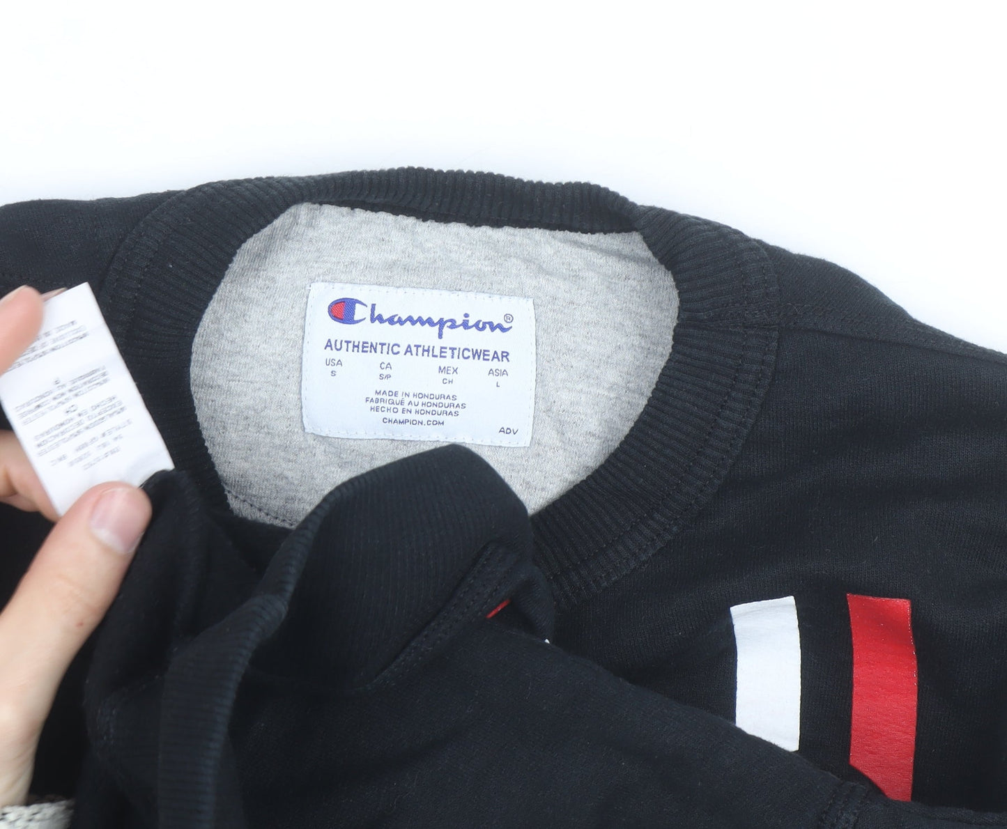 Champion Men's Black L Pullover Crew Neck Sweatshirt