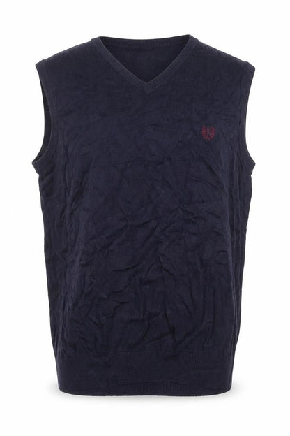 Chaps Men's Blue Cotton V-Neck Sleeveless Knit Vest XL Classic Fit