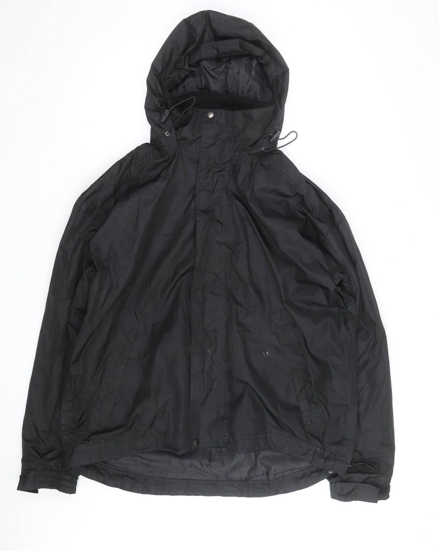 Aquatech Men's Black L Hooded Waterproof Rain Jacket