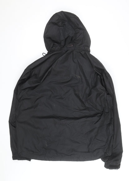 Aquatech Men's Black L Hooded Waterproof Rain Jacket