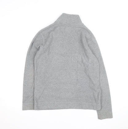 Old Navy Boys Grey Fleece 1/4 Zip Sweatshirt XL (14-16) Regular Fit