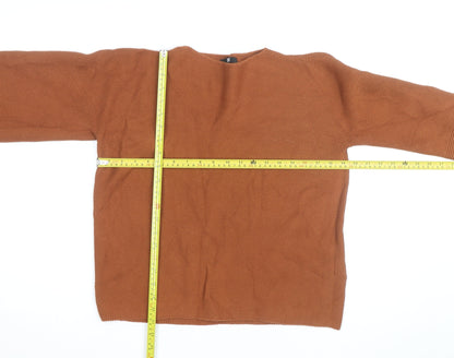 UNIQLO Men Brown Cotton Knit Crew Neck Pullover Jumper M