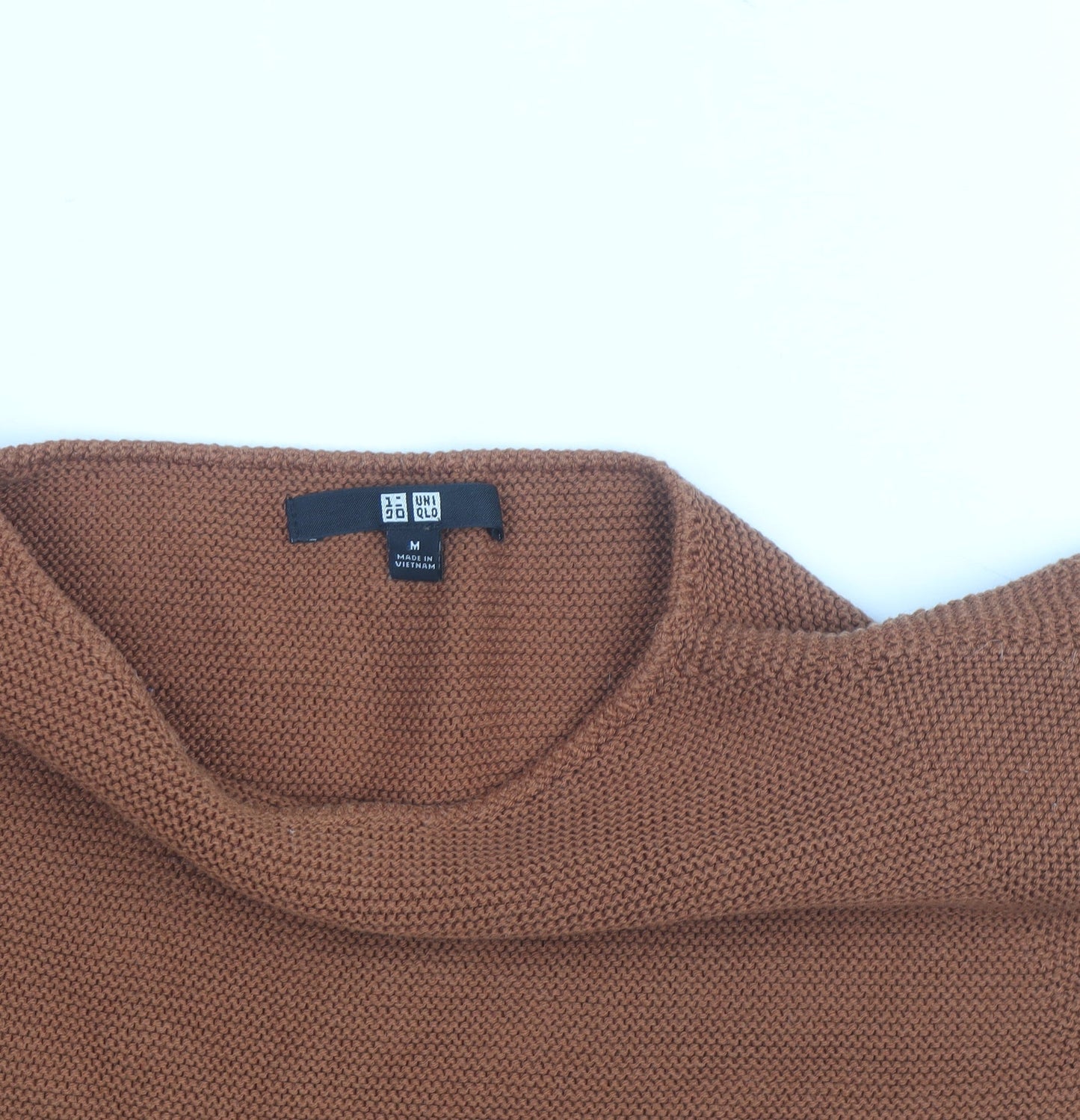 UNIQLO Men Brown Cotton Knit Crew Neck Pullover Jumper M