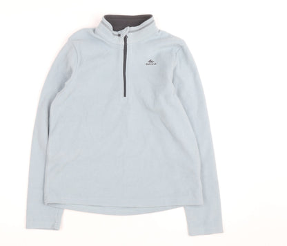 Quechua Boys Blue Fleece 1/2 Zip Pullover Sweatshirt 13-14 Years