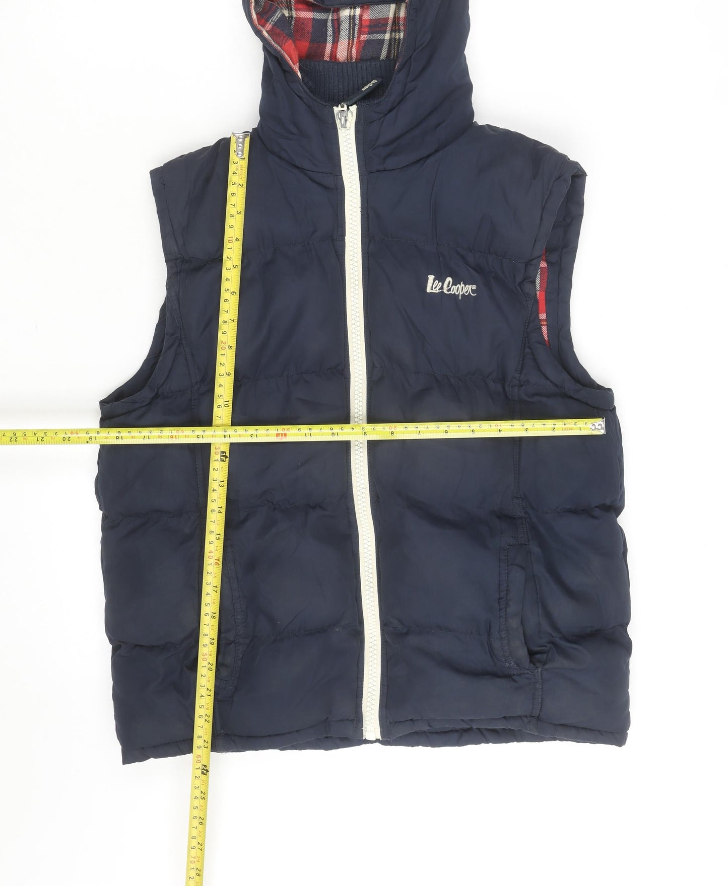 Lee Cooper Women's Navy Hooded Puffer Waistcoat Size L