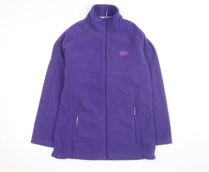 Regatta Womens Purple Fleece Full Zip Outdoor Jacket Size 12