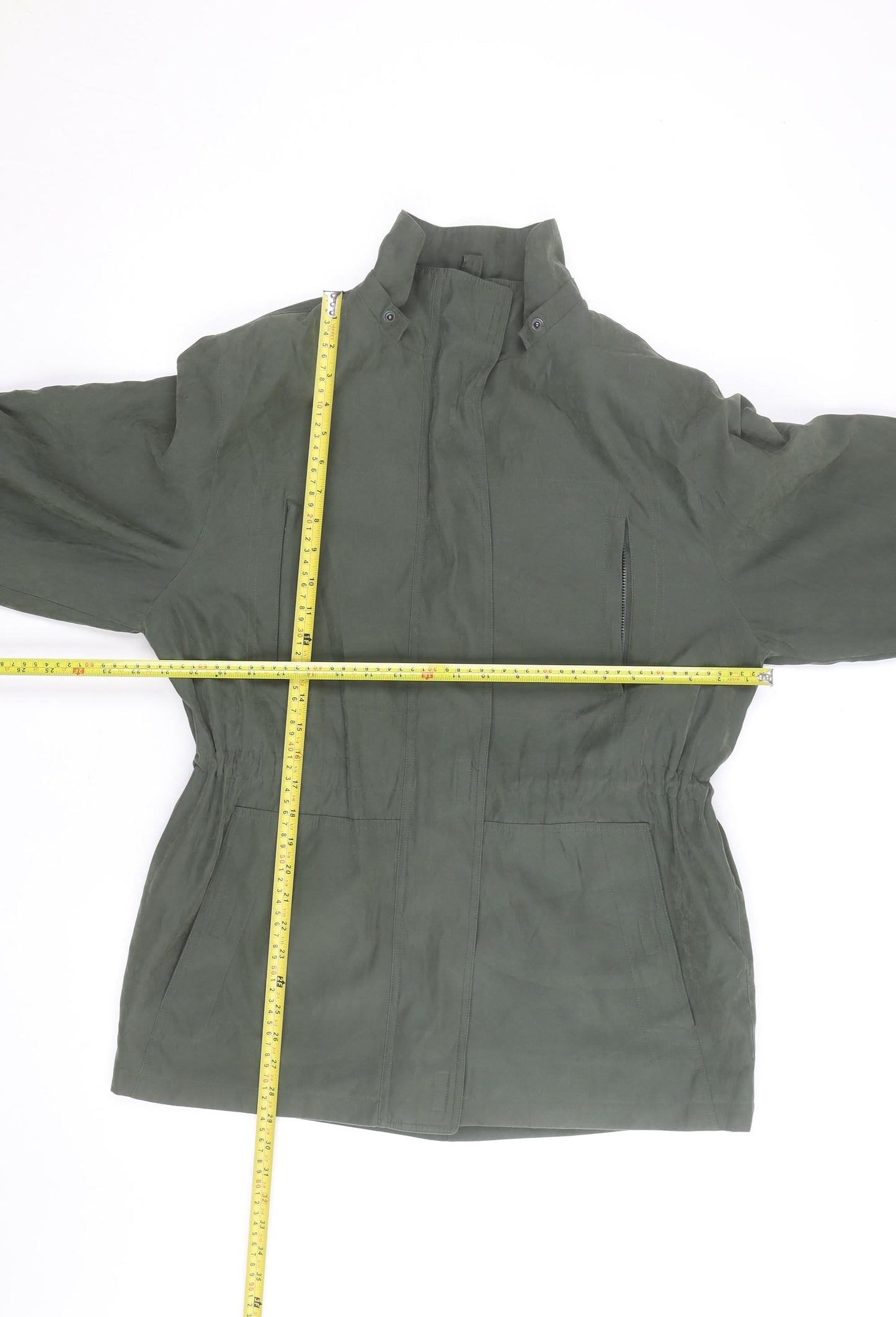 St. Johns Bay Men's Green Cotton Nylon Parka Jacket Size M