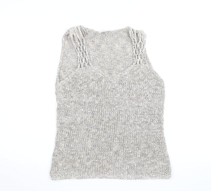 Next Women’s Beige Knit Sleeveless Vest Jumper UK 16