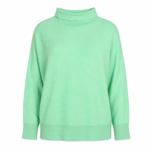 Phase Eight Women’s Green Roll Neck Cotton Cashmere Jumper Size M