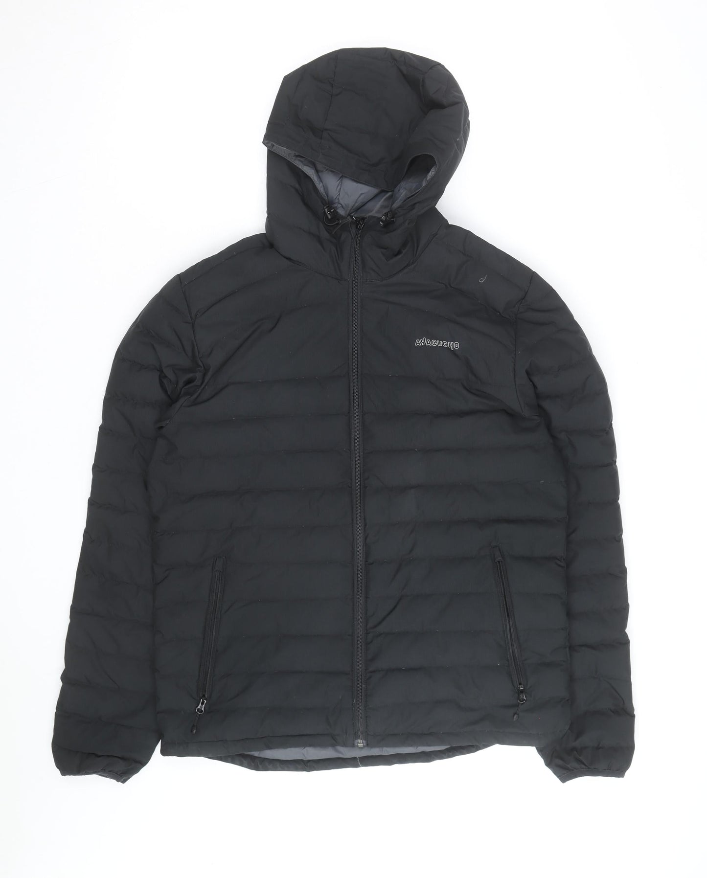 Ayacucho Men's Black Hooded Puffer Jacket M Outdoor Winter Coat