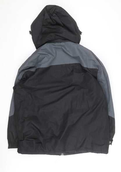 The Rockface Men's Black XL Waterproof Hooded Parka Jacket
