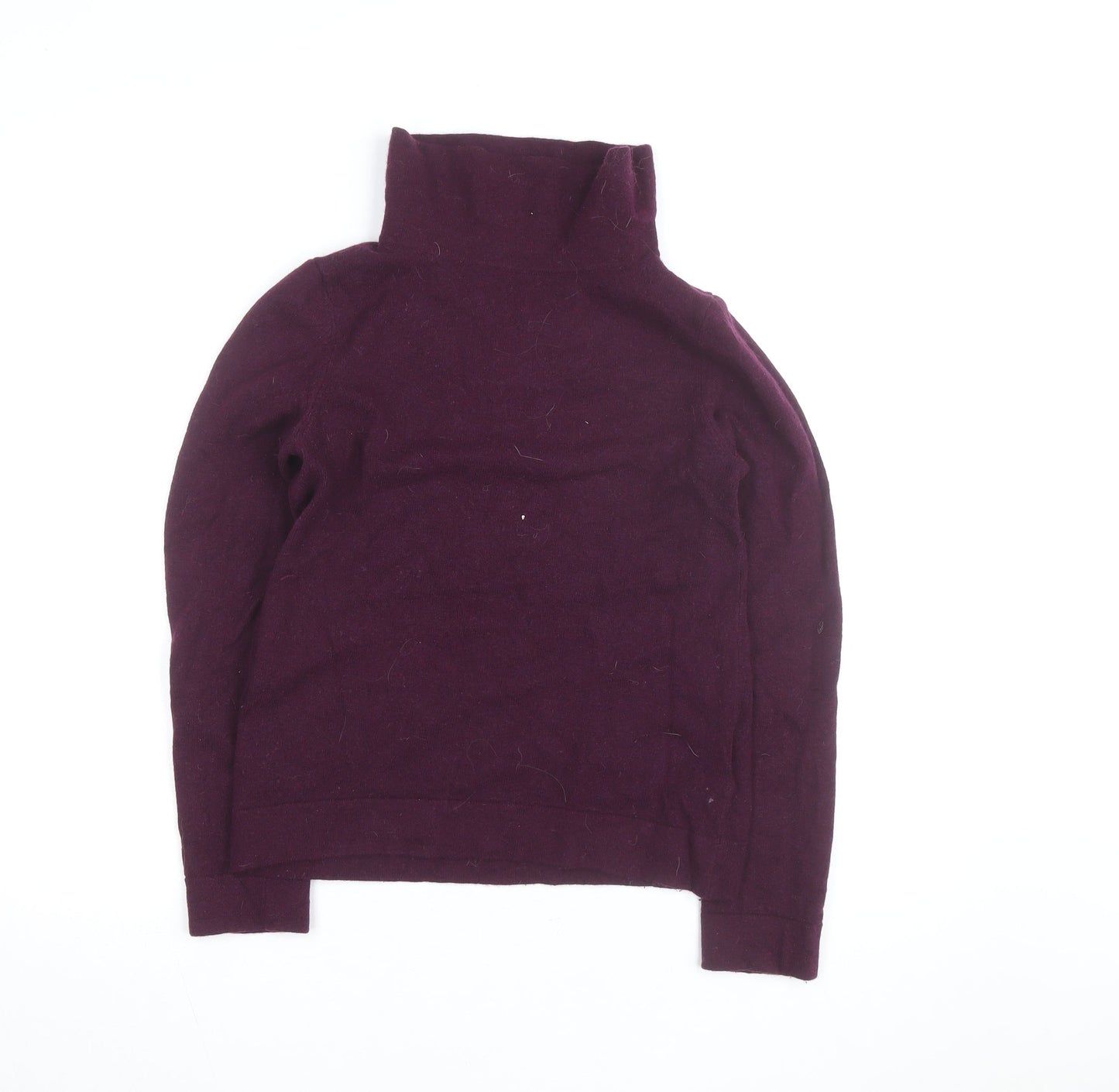Hobbs Women’s Purple Roll Neck Wool Cashmere Jumper Size S