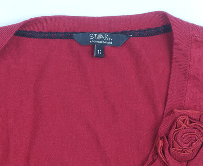 Star by Julien Macdonald Red Women’s Size 12 Knit Cardigan