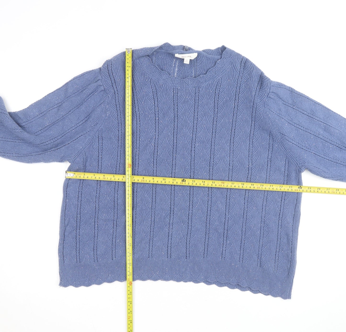 Marks and Spencer Women’s Blue Knit Crew Neck Jumper Size 12