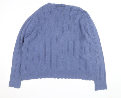 Marks and Spencer Women’s Blue Knit Crew Neck Jumper Size 12