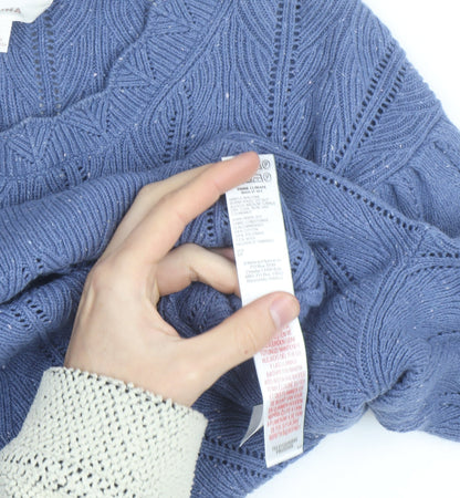 Marks and Spencer Women’s Blue Knit Crew Neck Jumper Size 12