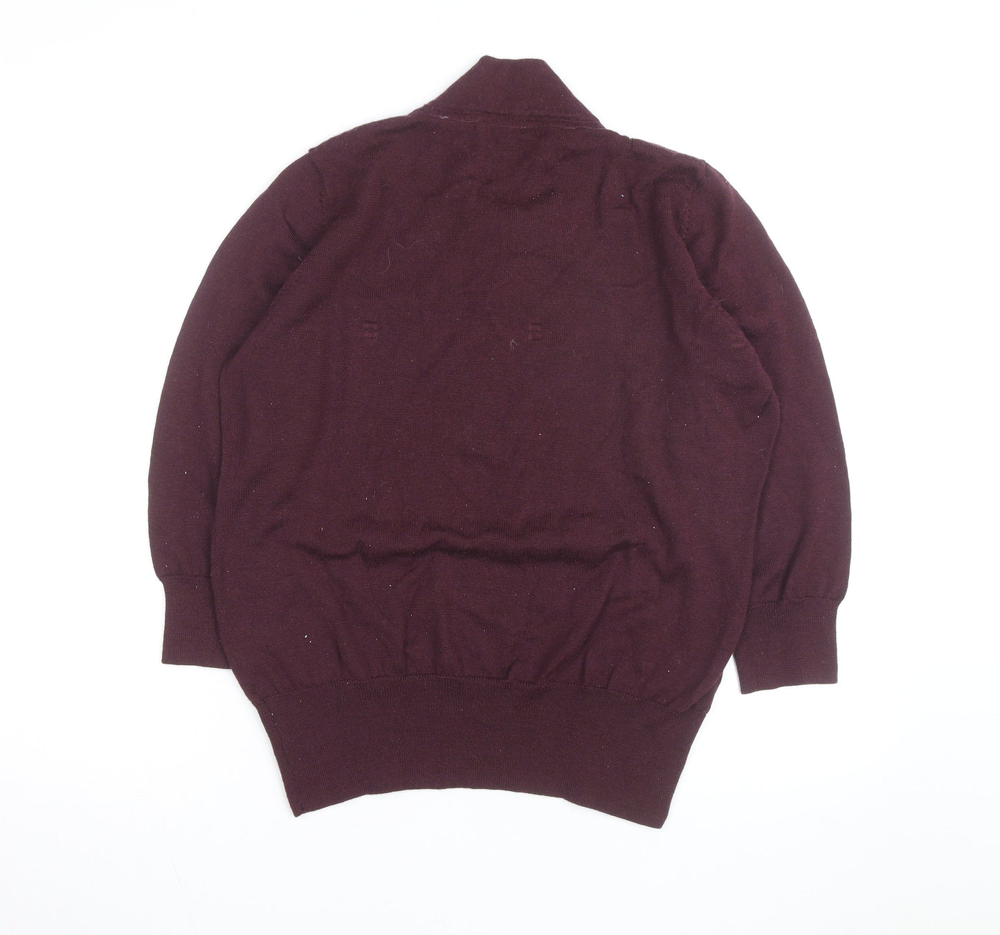 Jasper Conran Womens Purple Wool Blend Cowl Neck Jumper Size 18