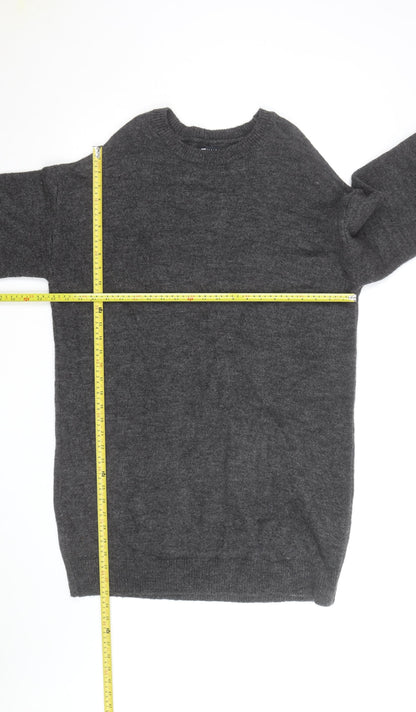 ASOS Women’s Grey Wool Blend Crew Neck Long Sleeve Jumper Size S