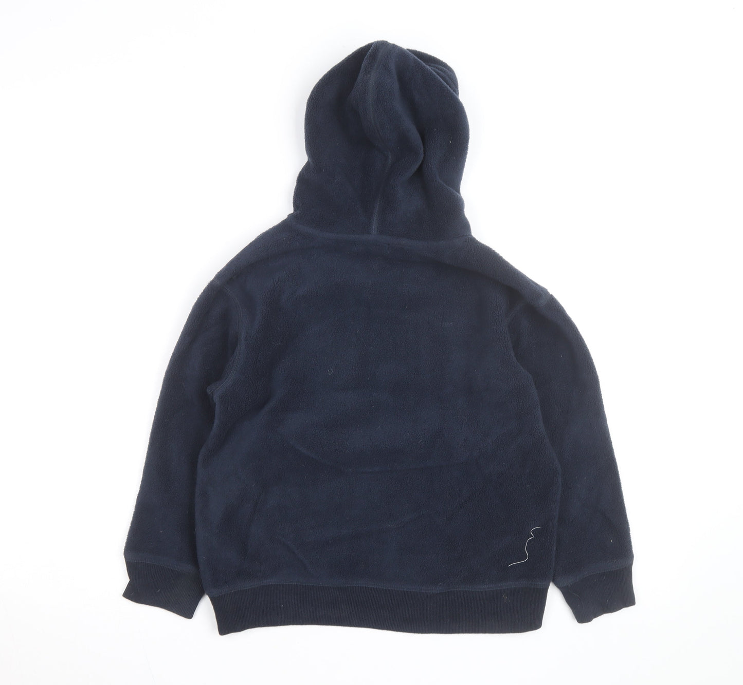 GAP Boys Navy Fleece Pullover Hoodie 6-7 Years Logo Print Warm Winter Top