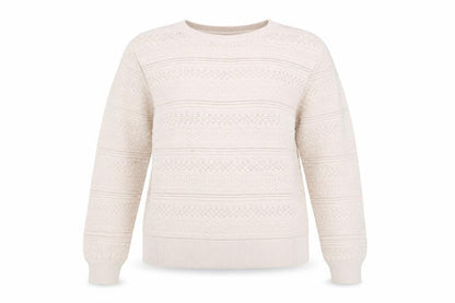 Warehouse Women Beige Cotton Knit Jumper Size 10