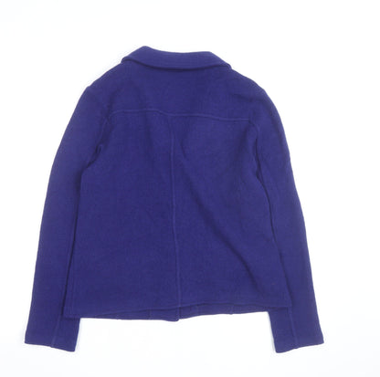 Laura Ashley Womens Purple Wool Cardigan UK 12 Button Up Classic Fit