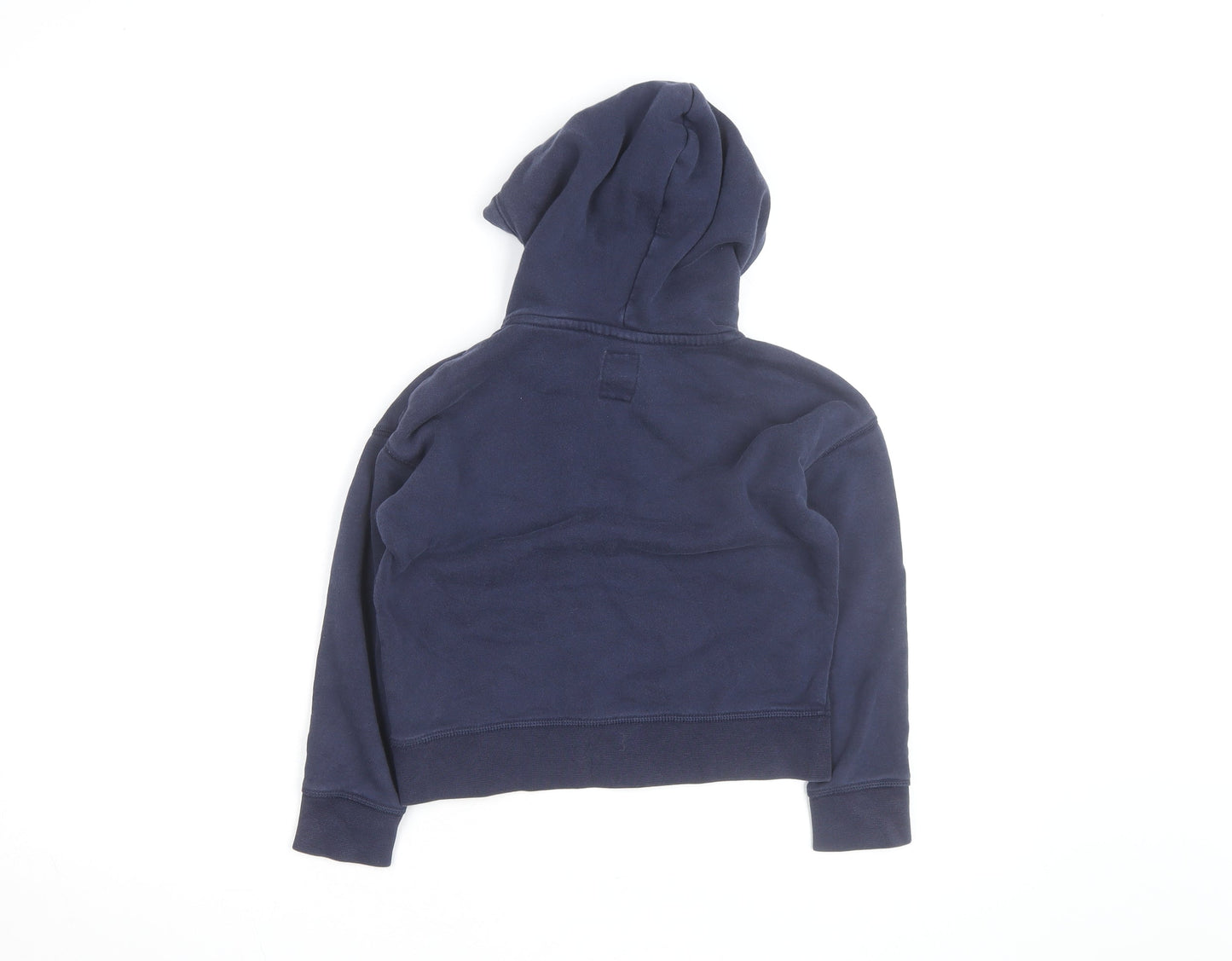 GAP Boys Navy Blue Pullover Hoodie 6-7 Years Cotton Blend Logo Design
