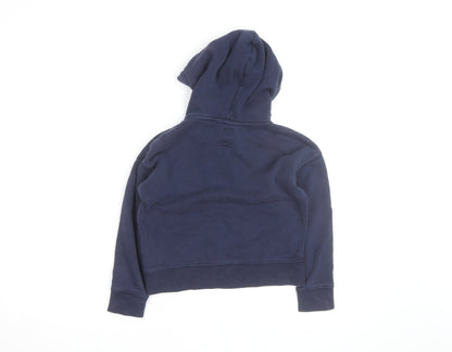 GAP Boys Navy Blue Pullover Hoodie 6-7 Years Cotton Blend Logo Design