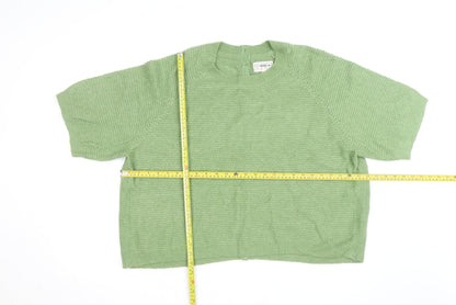 FatFace Women's Green Cotton Knit Button Cardigan Size 18