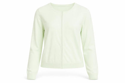 Jigsaw Women's Green Cotton Crew Neck Cardigan Size S