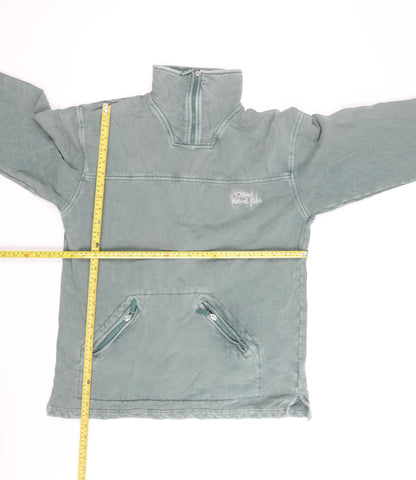 Weird Fish Men’s Green 1/4 Zip Cotton Pullover Sweatshirt M