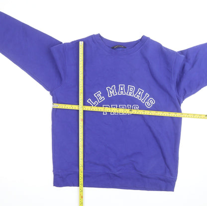 Marks and Spencer Men's Blue Le Marais Paris Pullover Sweatshirt S