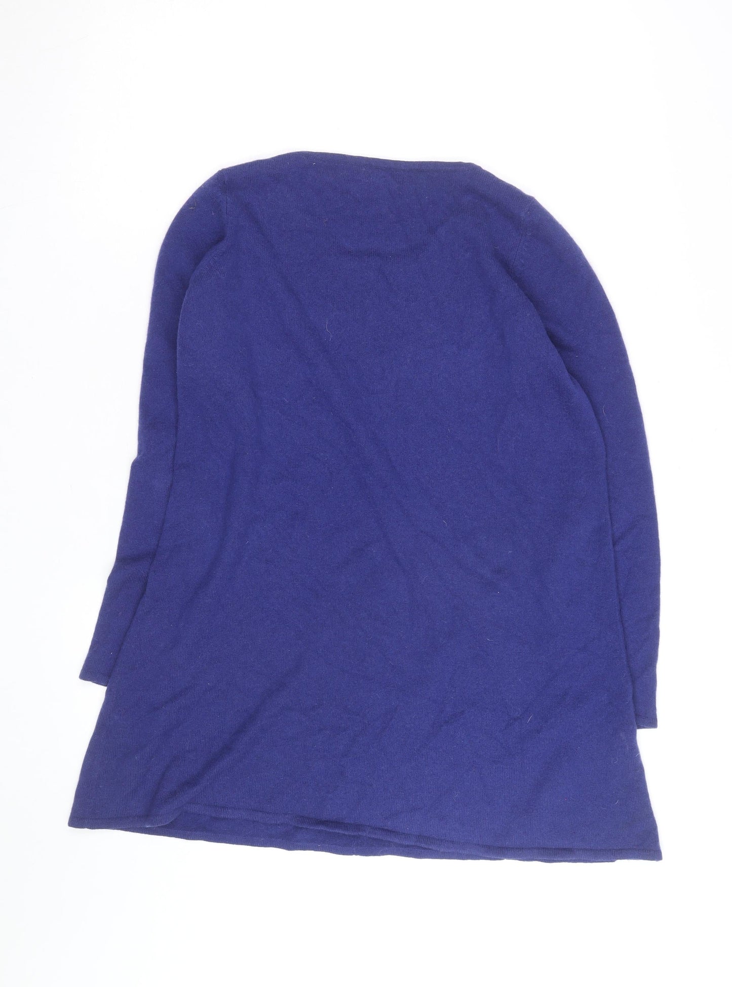 Marks and Spencer Women Blue Cashmere Jumper Size 14 Regular Fit