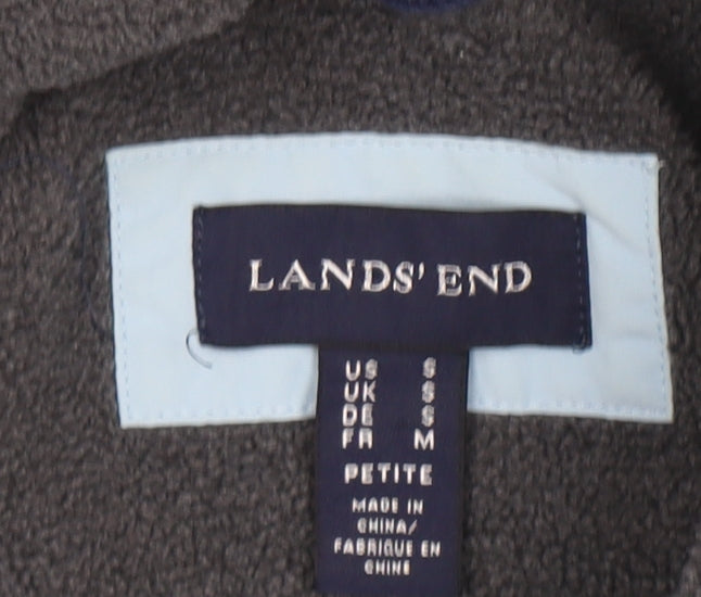 Lands' End Women's Blue Petite S Hooded Parka Jacket