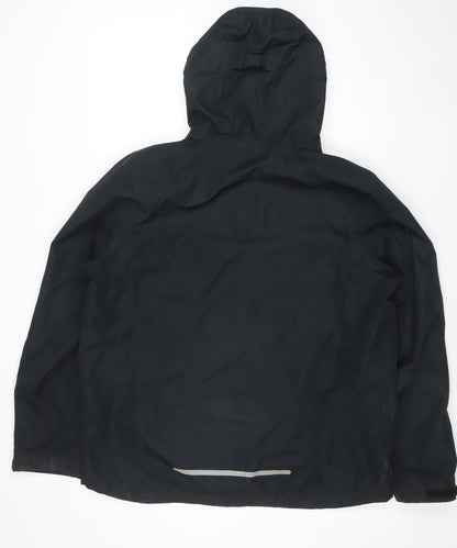 Marks and Spencer Goodmove Men's Black XL Waterproof Hooded Rain Jacket