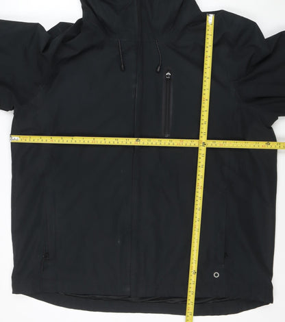 Marks and Spencer Goodmove Men's Black XL Waterproof Hooded Rain Jacket