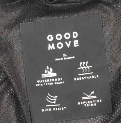 Marks and Spencer Goodmove Men's Black XL Waterproof Hooded Rain Jacket