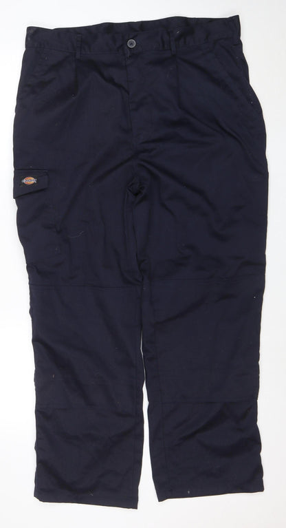 Dickies Men's Blue Redhawk Cargo Work Trousers 34W 31L Regular Fit