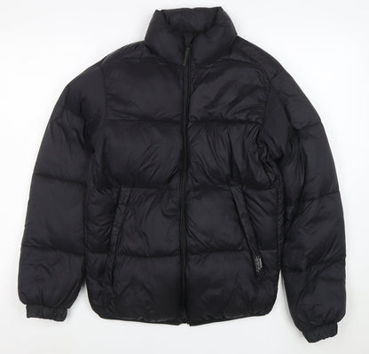 PULL&BEAR Womens Black Size 8 Puffer Jacket Winter Coat