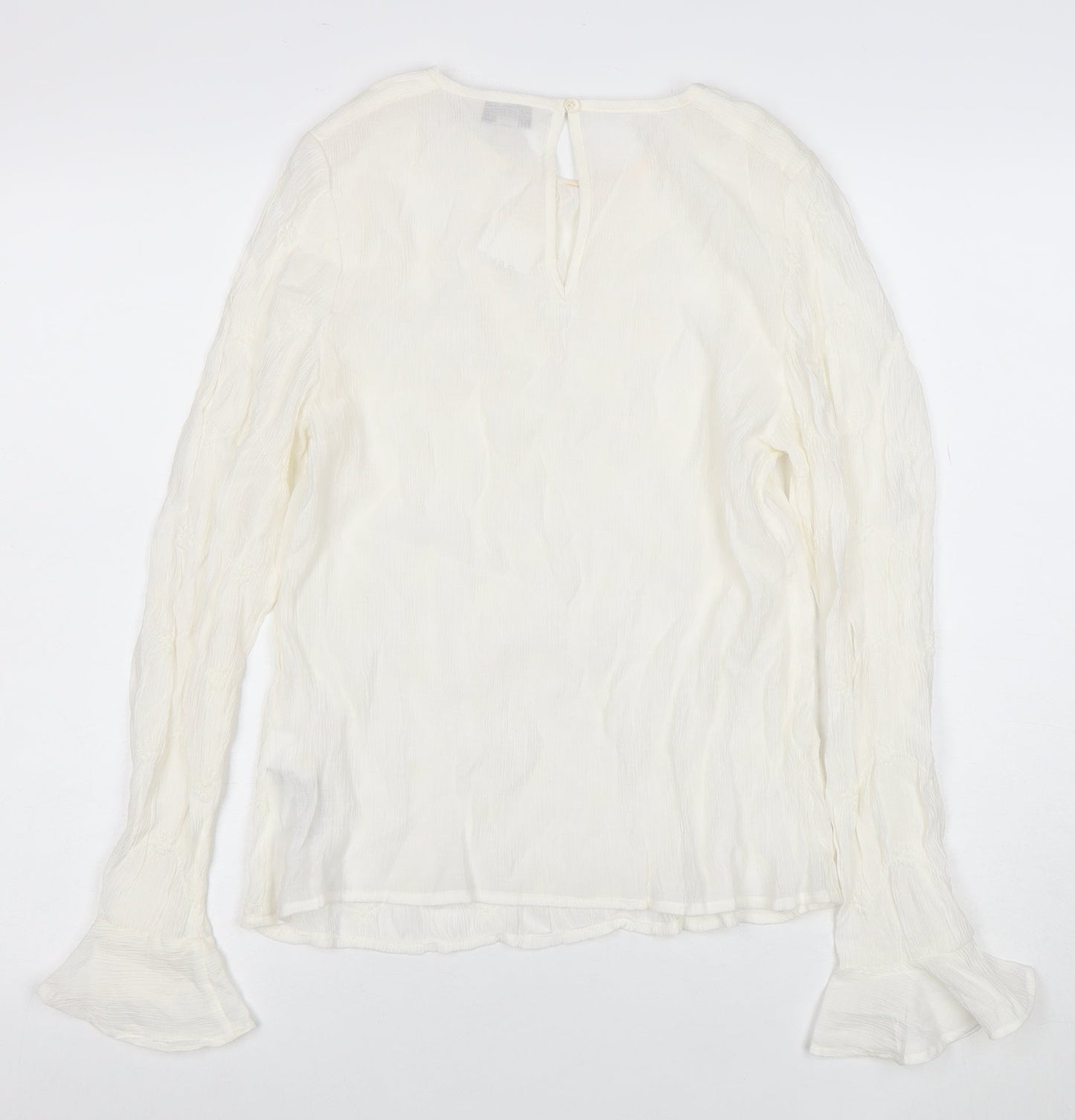 Marks and Spencer Women’s Ivory Viscose Long Sleeve Tunic Blouse Size 12