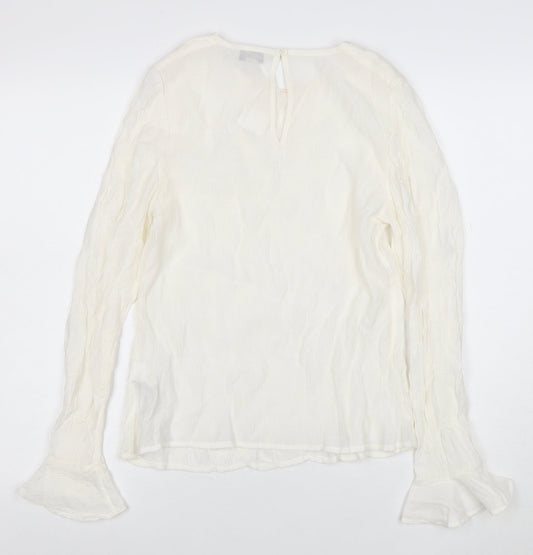 Marks and Spencer Women’s Ivory Viscose Long Sleeve Tunic Blouse Size 12
