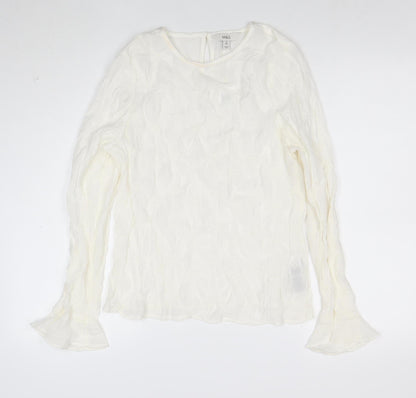 Marks and Spencer Women’s Ivory Viscose Long Sleeve Tunic Blouse Size 12