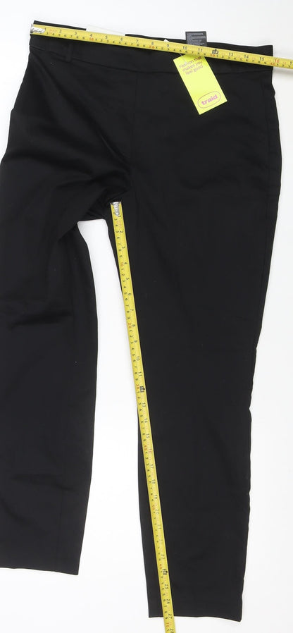 H&M Women’s Black Slim Fit Stretch Trousers Size 12