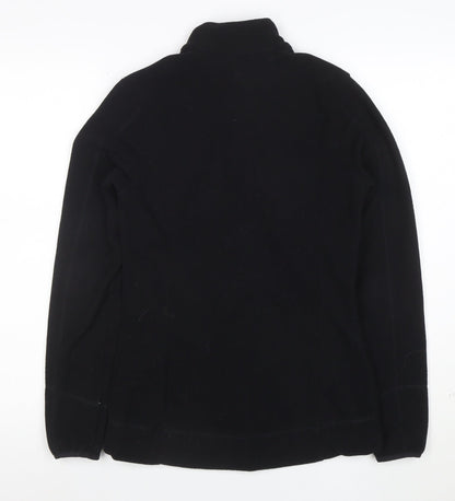Quechua Women's Black Fleece Full Zip Jacket Size M Outdoor