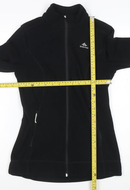 Quechua Women's Black Fleece Full Zip Jacket Size M Outdoor
