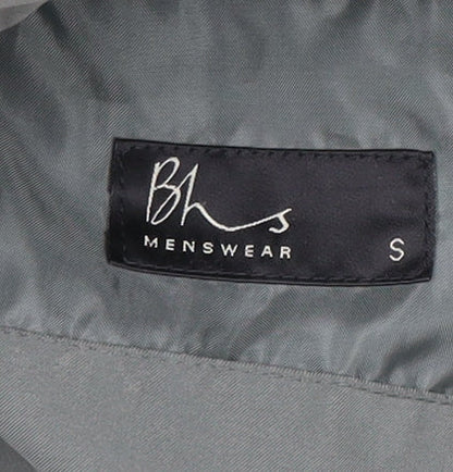 BHS Mens Grey Polyester Basic Jacket Size S Casual Lined