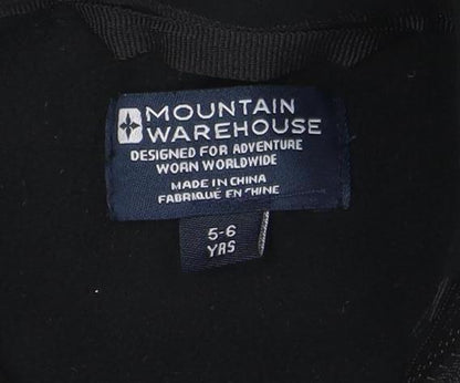 Mountain Warehouse Boys Black 5-6 Years Hooded Waterproof Rain Coat Jacket