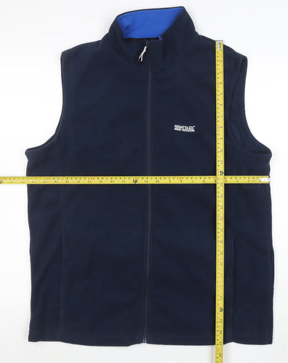 Regatta Men’s Blue Fleece Bodywarmer Waistcoat L Full Zip Outdoor Vest