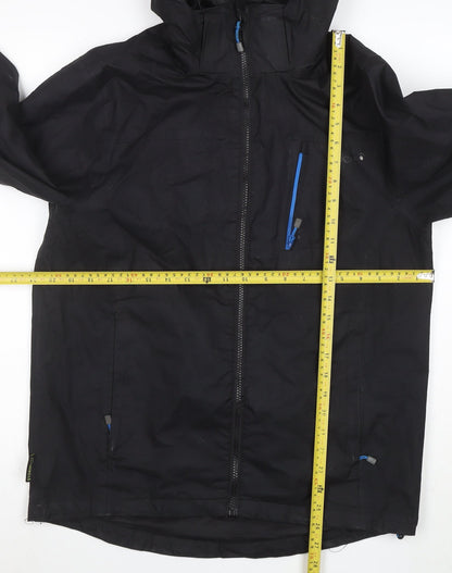 Gelert Men's Black XS Waterproof Hooded Rain Jacket
