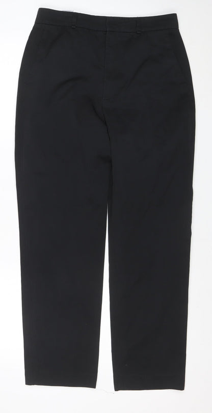 ZARA Men's Black Regular Fit Chino Trousers Size M