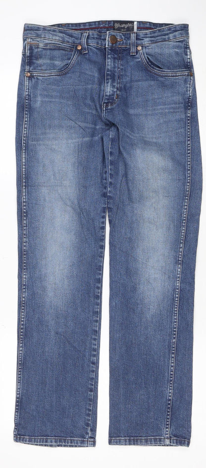 Wrangler Women Blue Straight Stretch Jeans W32 L30 Regular Fit